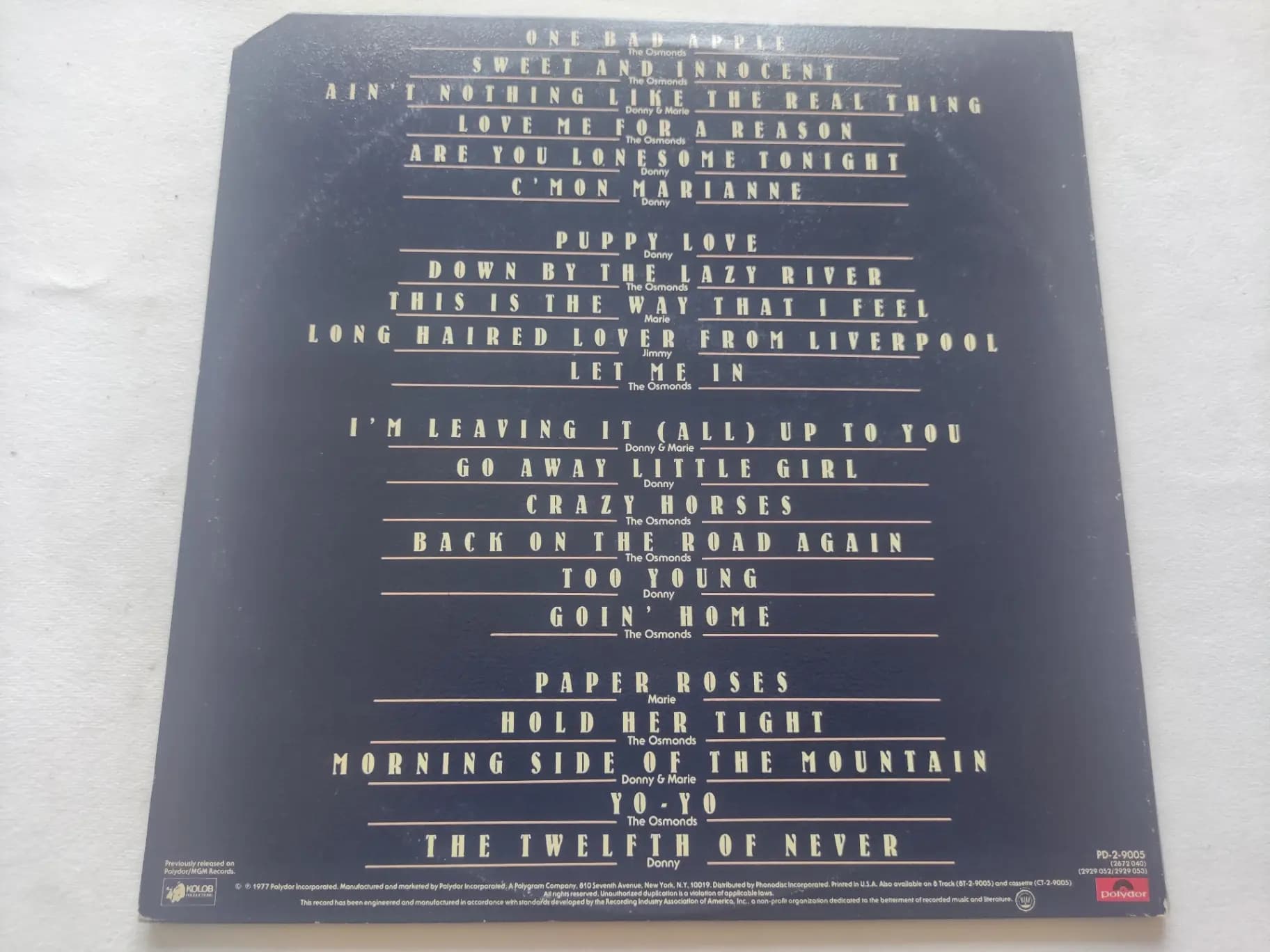 Główne zdjęcie - The Osmonds - The Osmonds Greatest Hits