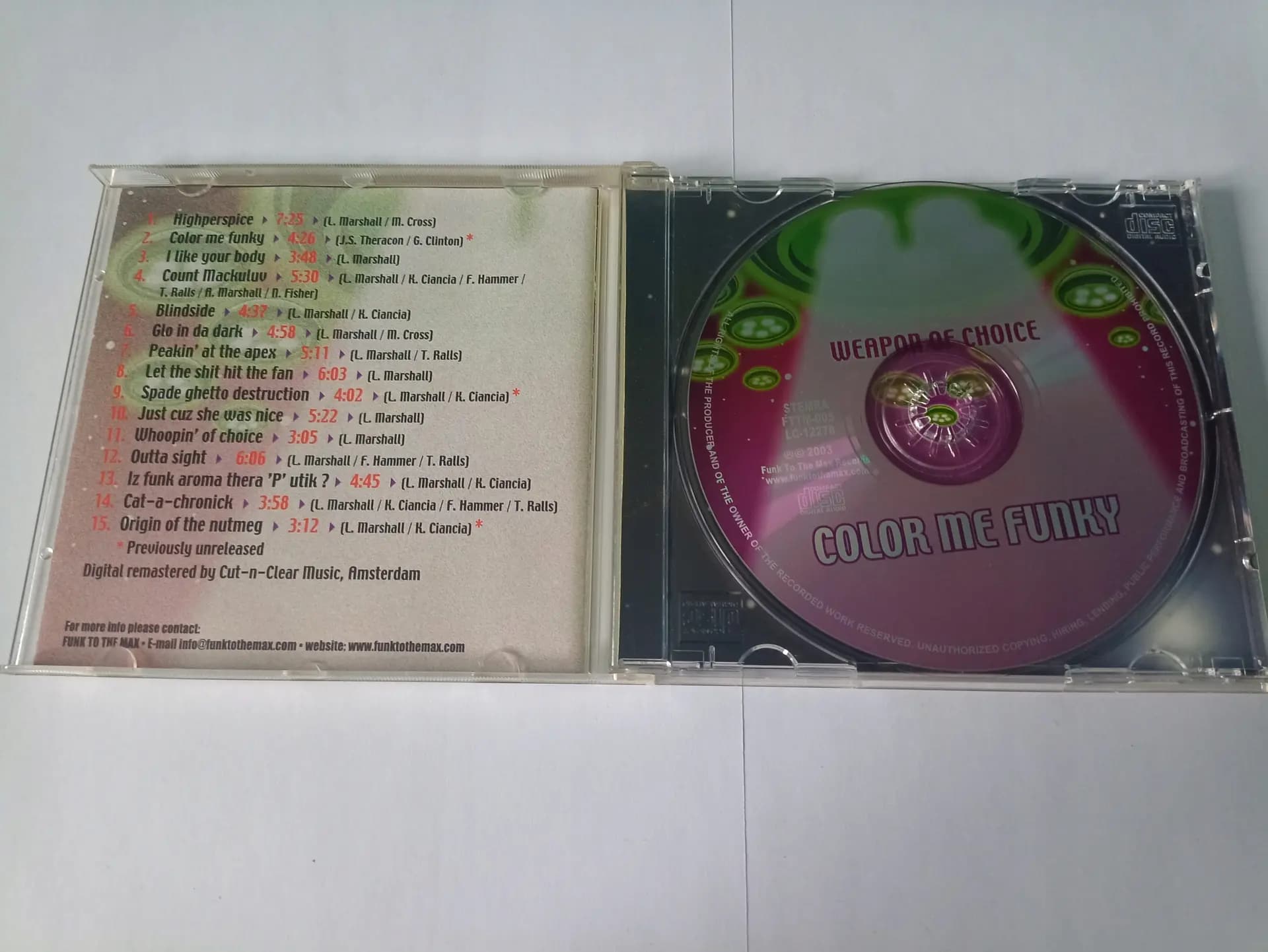 Główne zdjęcie - Weapon Of Choice - Color Me Funky