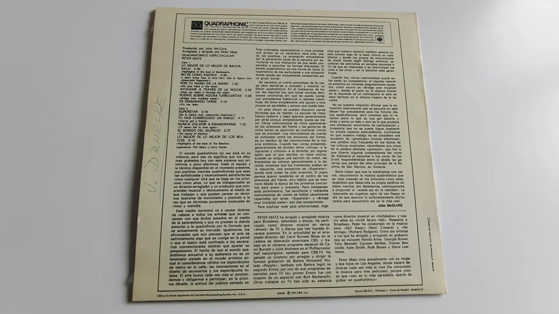 Główne zdjęcie - Peter Matz - Quadraphonic Spectacular