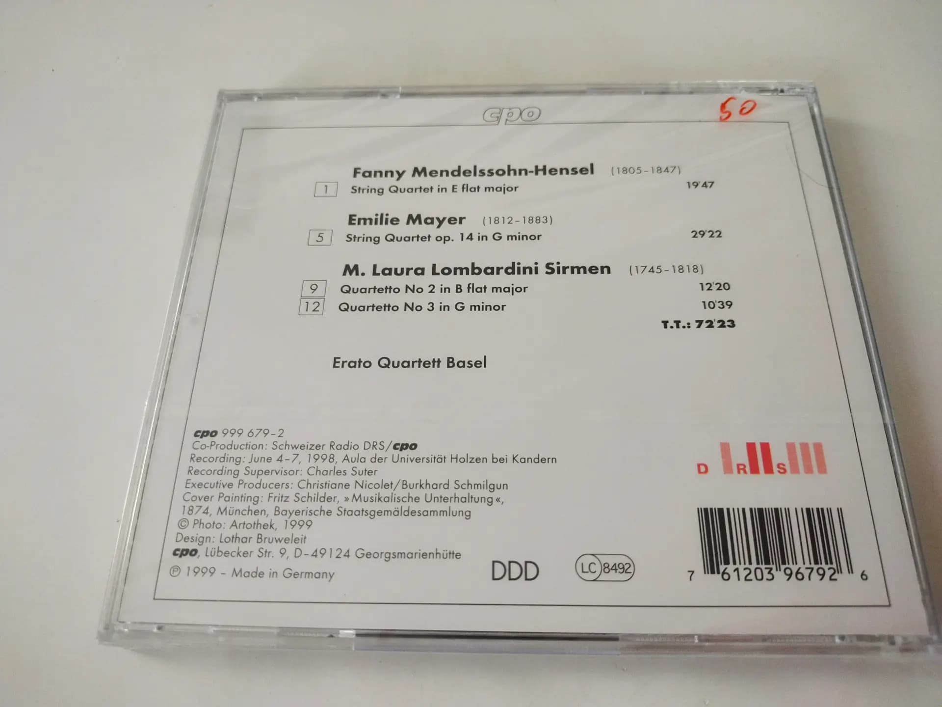 Główne zdjęcie - Hensel, Mayer, Lombardini, Basel - String Quartets