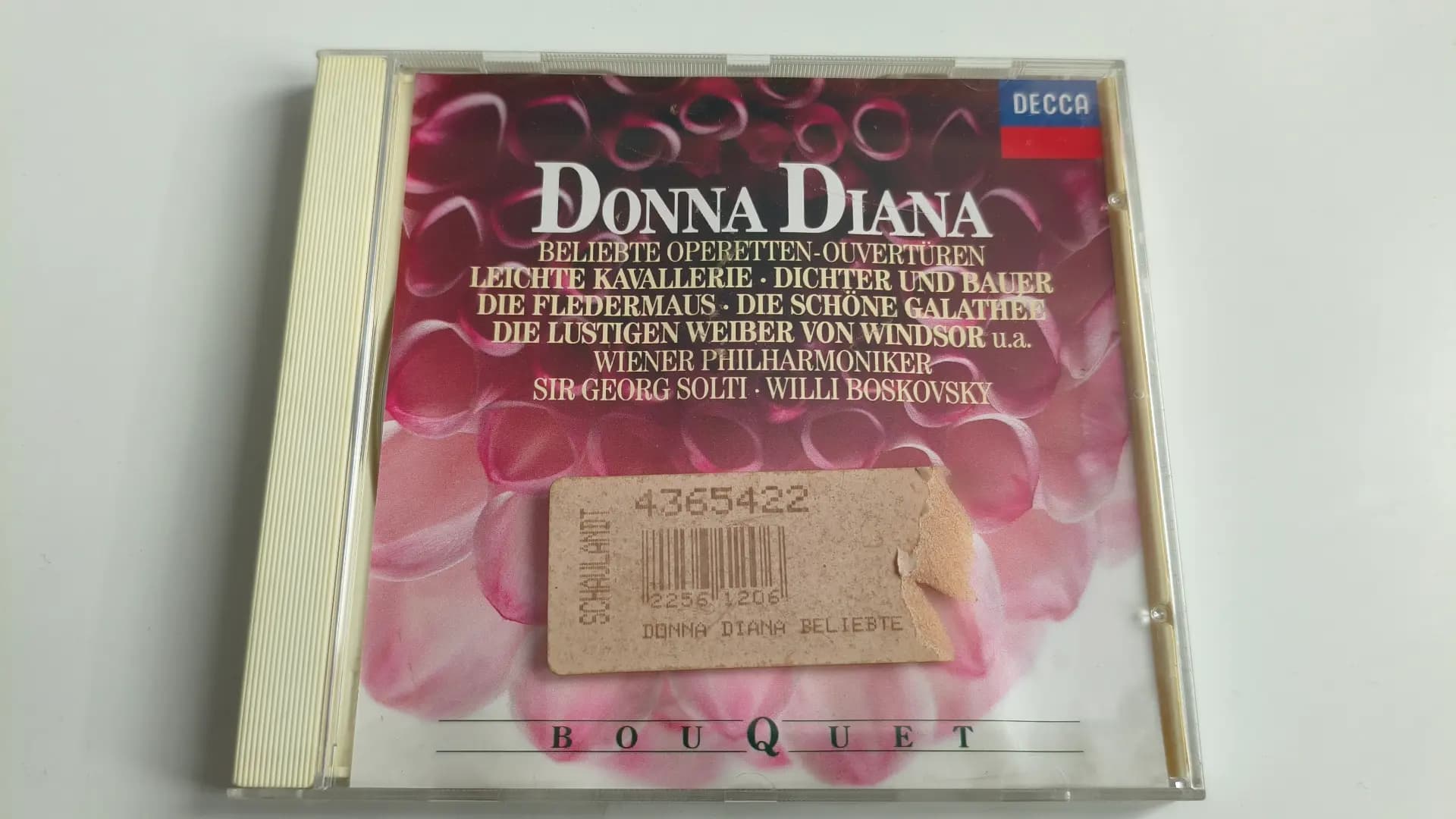 Okładka płyty Donna Diana Decca - Beliebte Operetten-Ouvertüren Decca