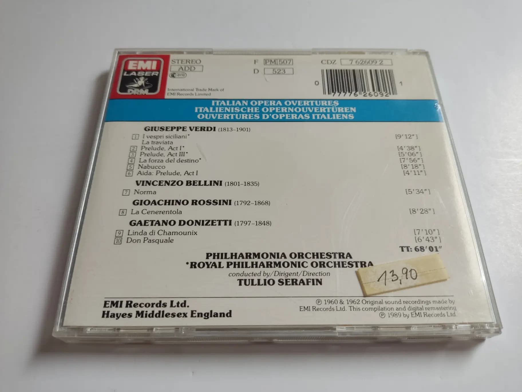 Główne zdjęcie - Tullio Serafin - Italian Opera Overtures