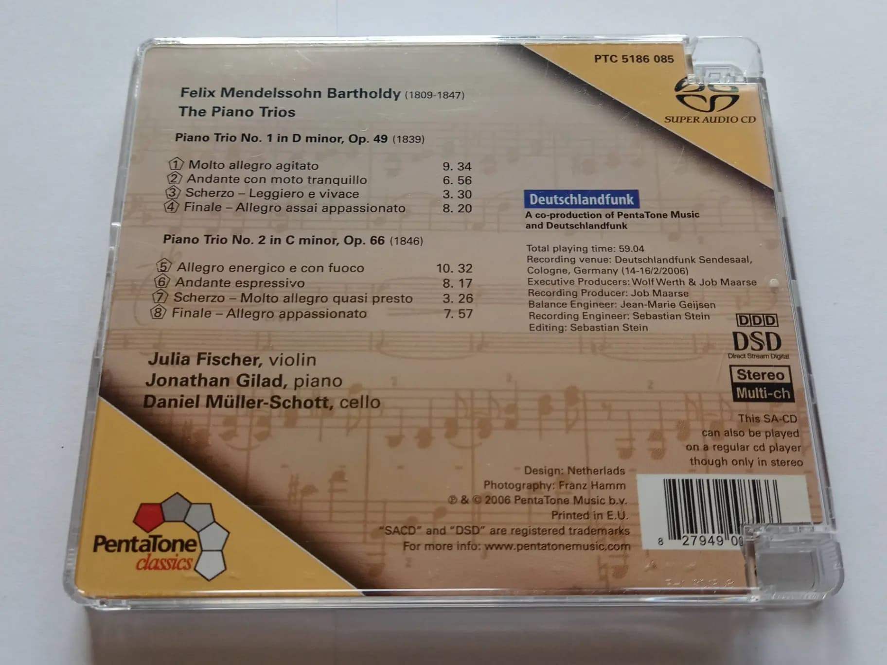 Główne zdjęcie - Felix Mendelssohn-Bartholdy, Jonathan Gilad - Piano Trios Nos. 1 & 2