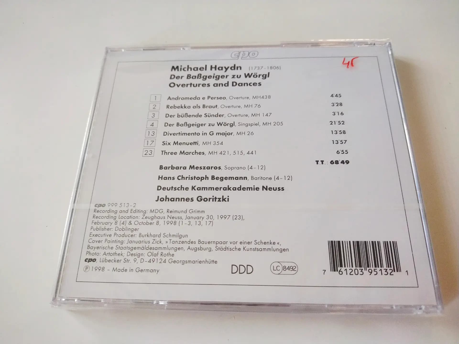 Główne zdjęcie - Haydn, Meszaros, Goritzki - Der Baßgeiger Zu Wörgl  Overtures