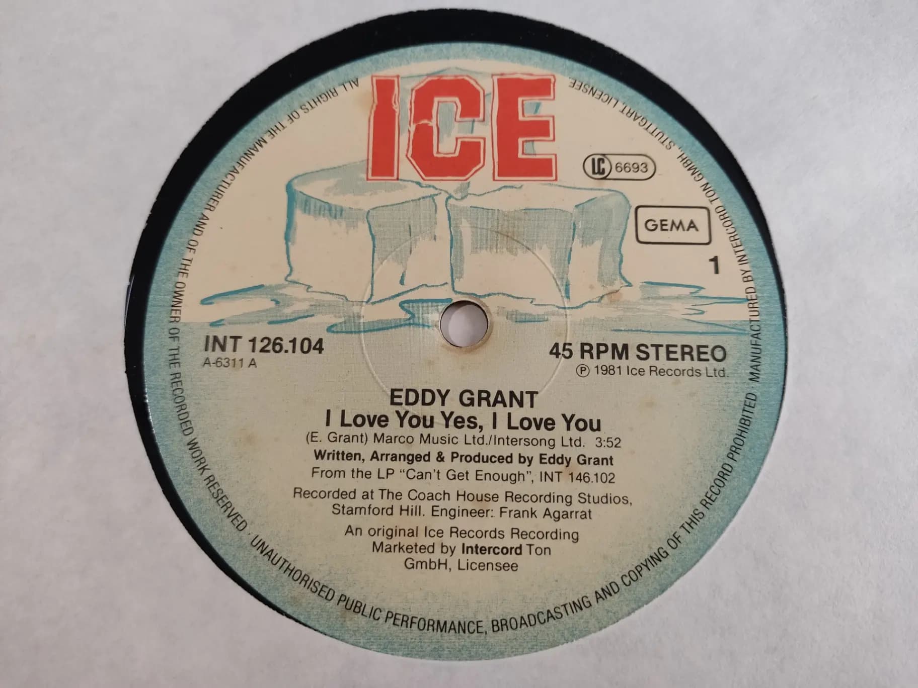 Główne zdjęcie - Eddy Grant - I Love You Yes, I Love You