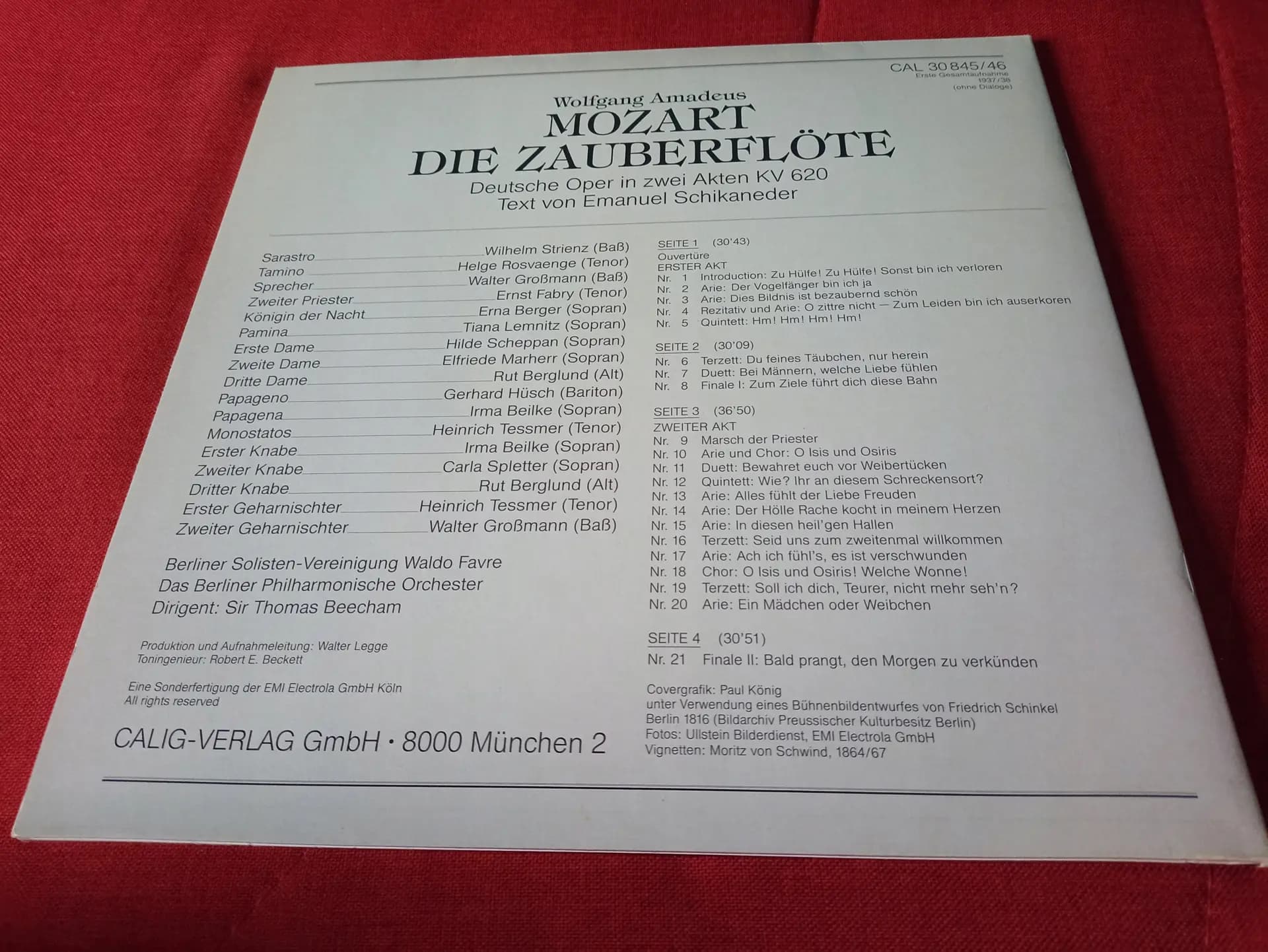 Główne zdjęcie - Berliner Philharmoniker, Gerhard Hüsch - Die Zauberflöte