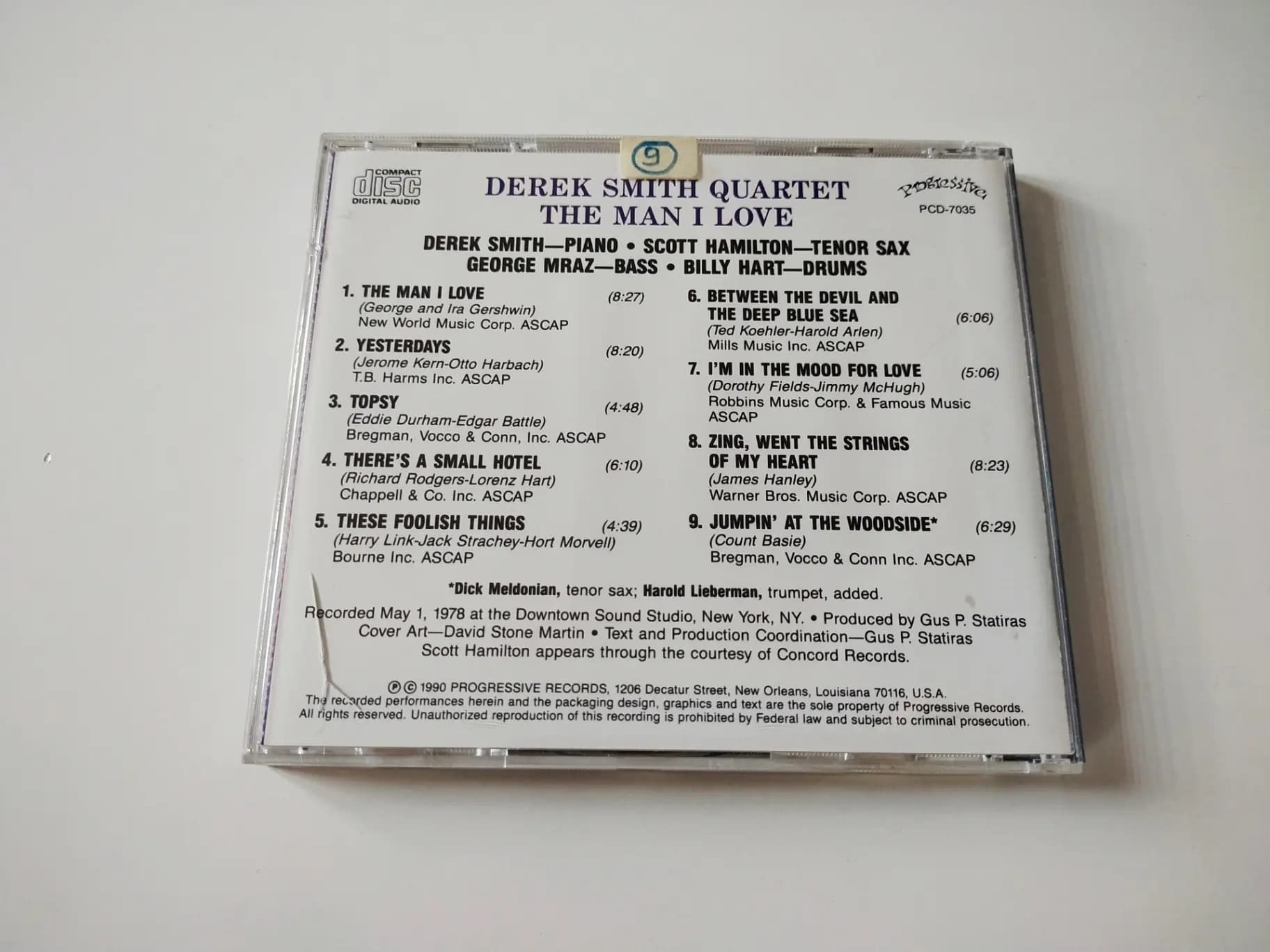 Główne zdjęcie - Derek Smith Quartet - The Man I Love