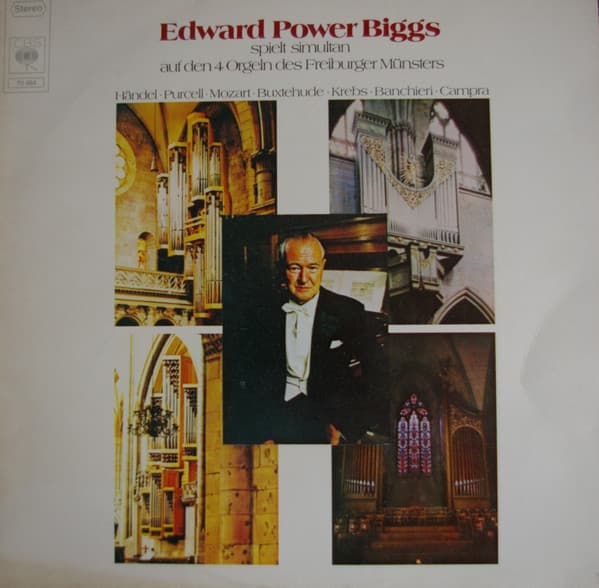 Okładka płyty E. Power Biggs - Edward Power Biggs spielt simultan auf den 4 Orgeln