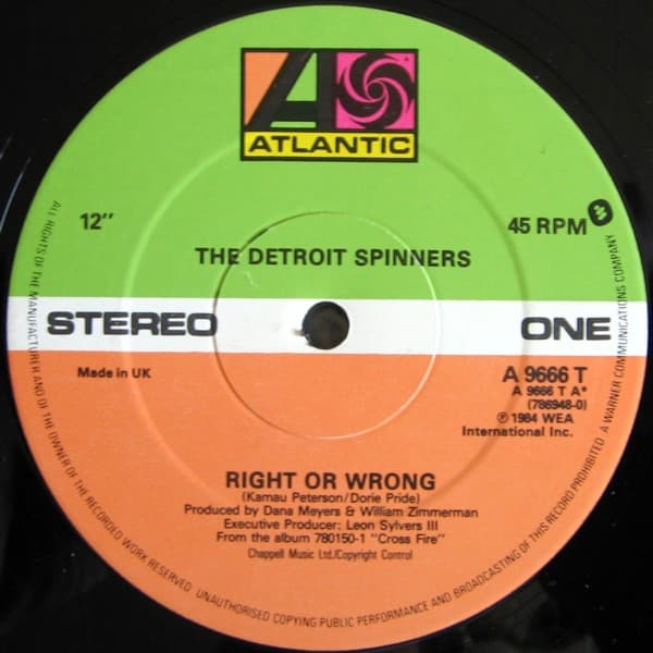 Right Or Wrong / I'll Be Around - Spinners