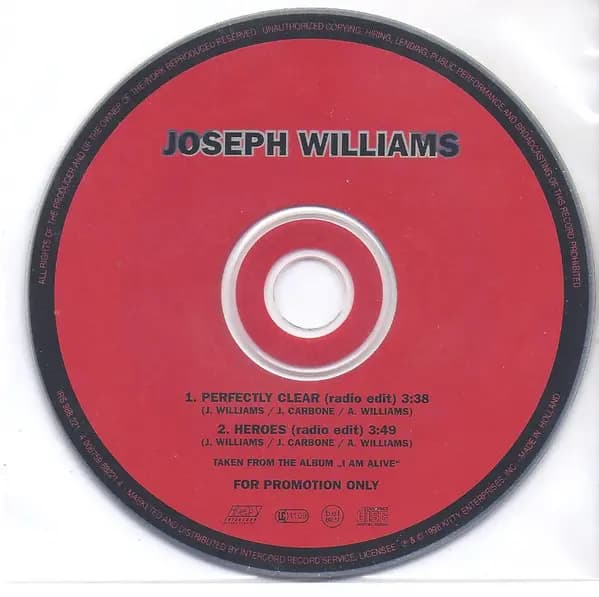 Okładka płyty Joseph Williams - Perfectly Clear, Heroes