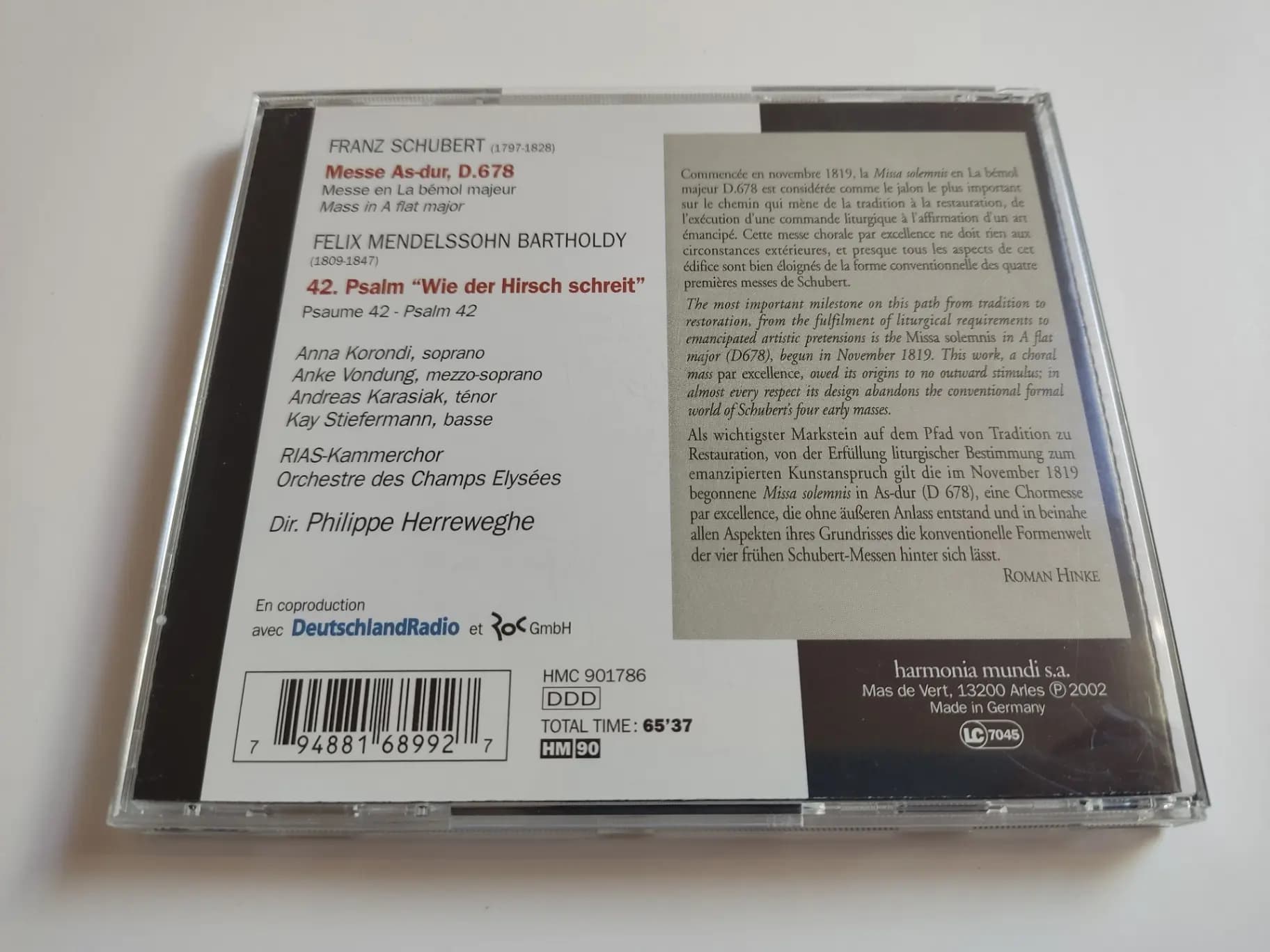 Główne zdjęcie - Schubert, Herreweghe - Schubert  Messe As Dur