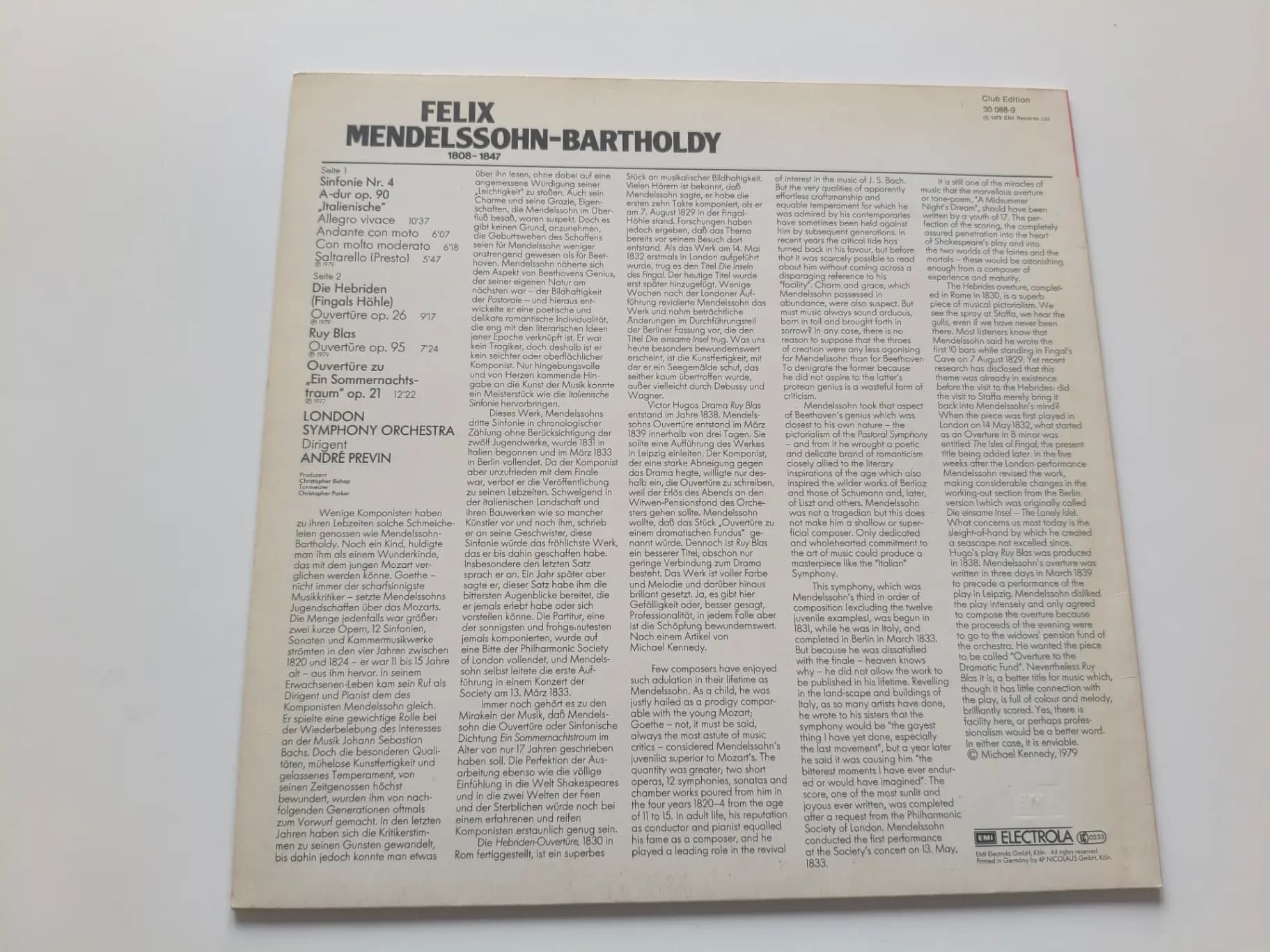 Główne zdjęcie - Bartholdy, Previn - Symphonie Nr.4 "Italienische", Ouvertüren