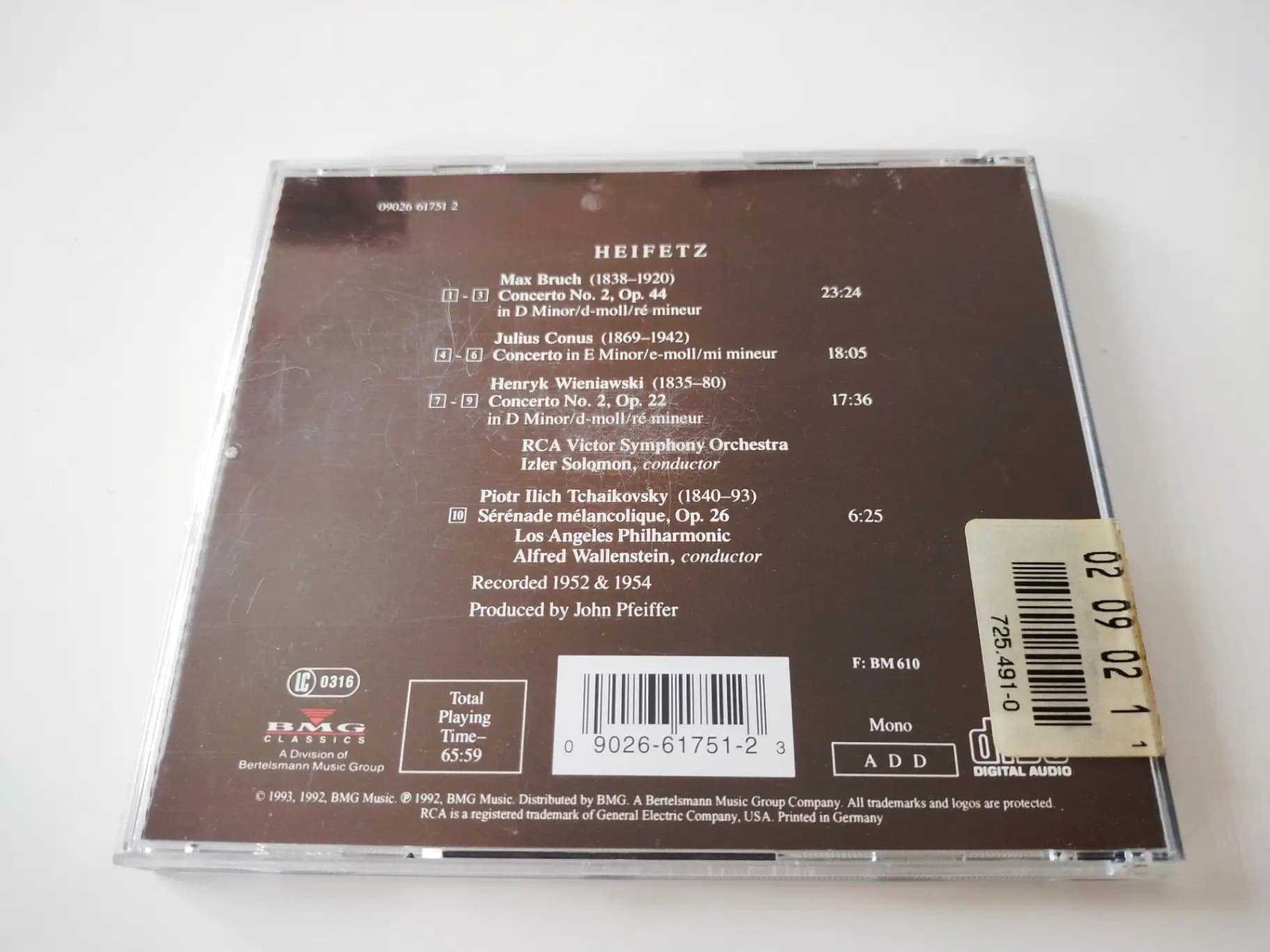 Główne zdjęcie - Heifetz, Bruch, Wieniawski - Concertos No. 2 / Concerto / Concerto No. 2