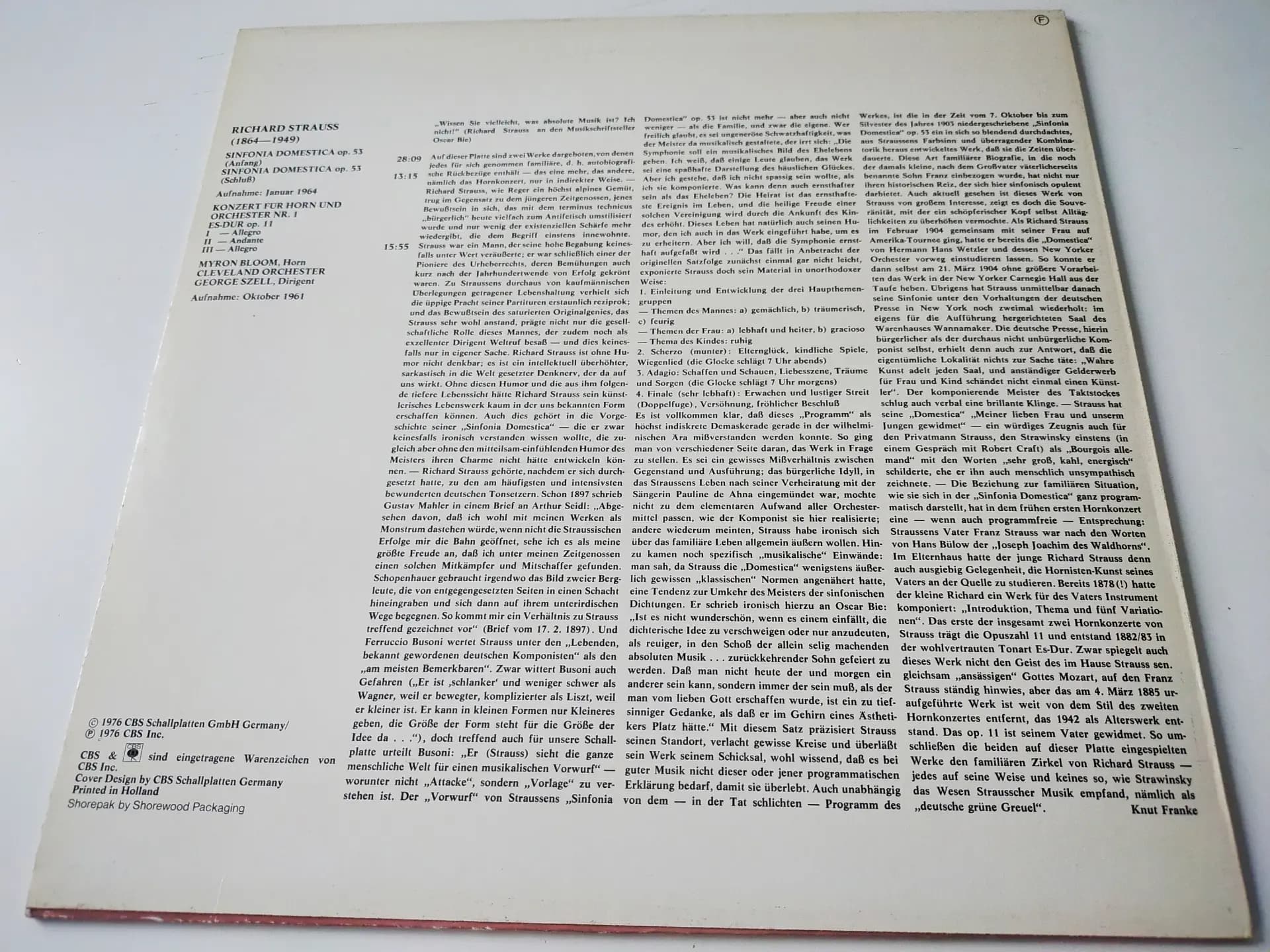Główne zdjęcie - Strauss, Szell, Bloom - Sinfonia Domestica Op. 53 - Konzert