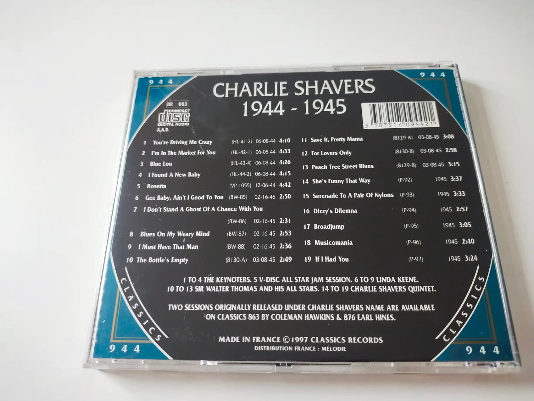 Główne zdjęcie - Charlie Shavers - 1944-1945