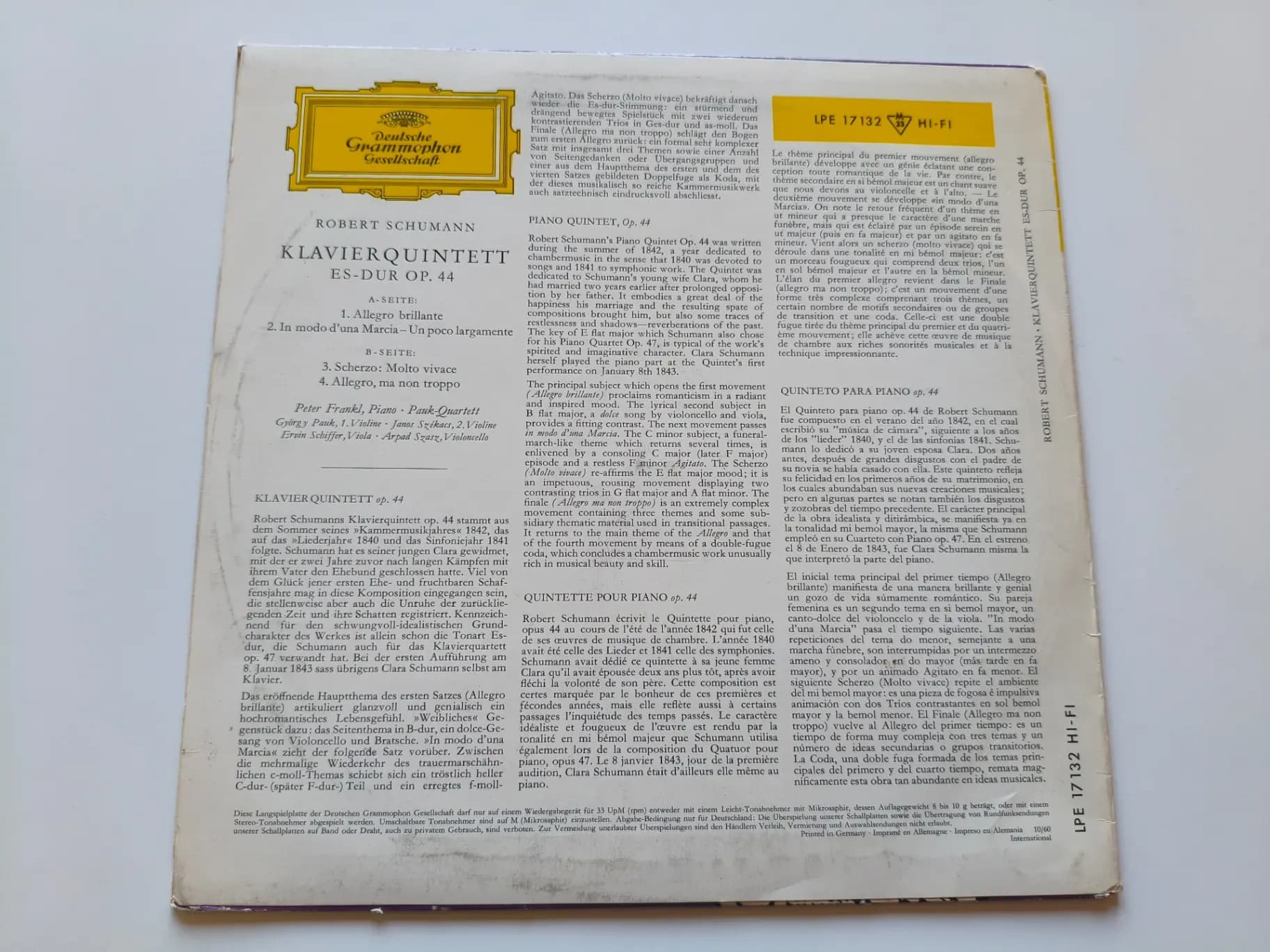 Główne zdjęcie - Schumann, Quartett - Klavierquintett Es-dur Op. 44
