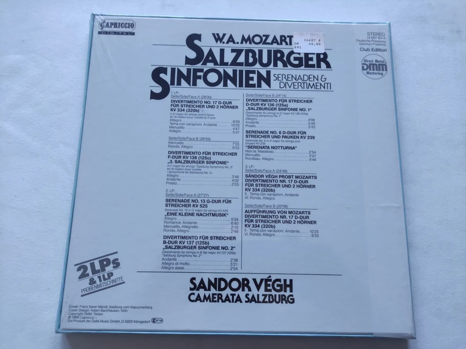 Główne zdjęcie - Mozart, Végh, Camerata Academica Salzburg - Salzburger Sinfonien