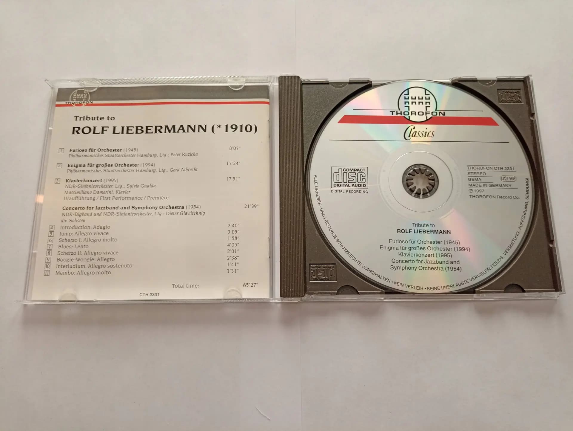 Główne zdjęcie - Various Artists - TRIBUTE TO ROLF LIEBERMANN
