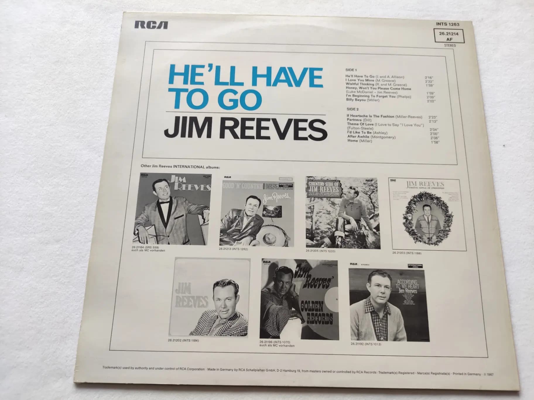 Główne zdjęcie - Jim Reeves - He'll Have To Go