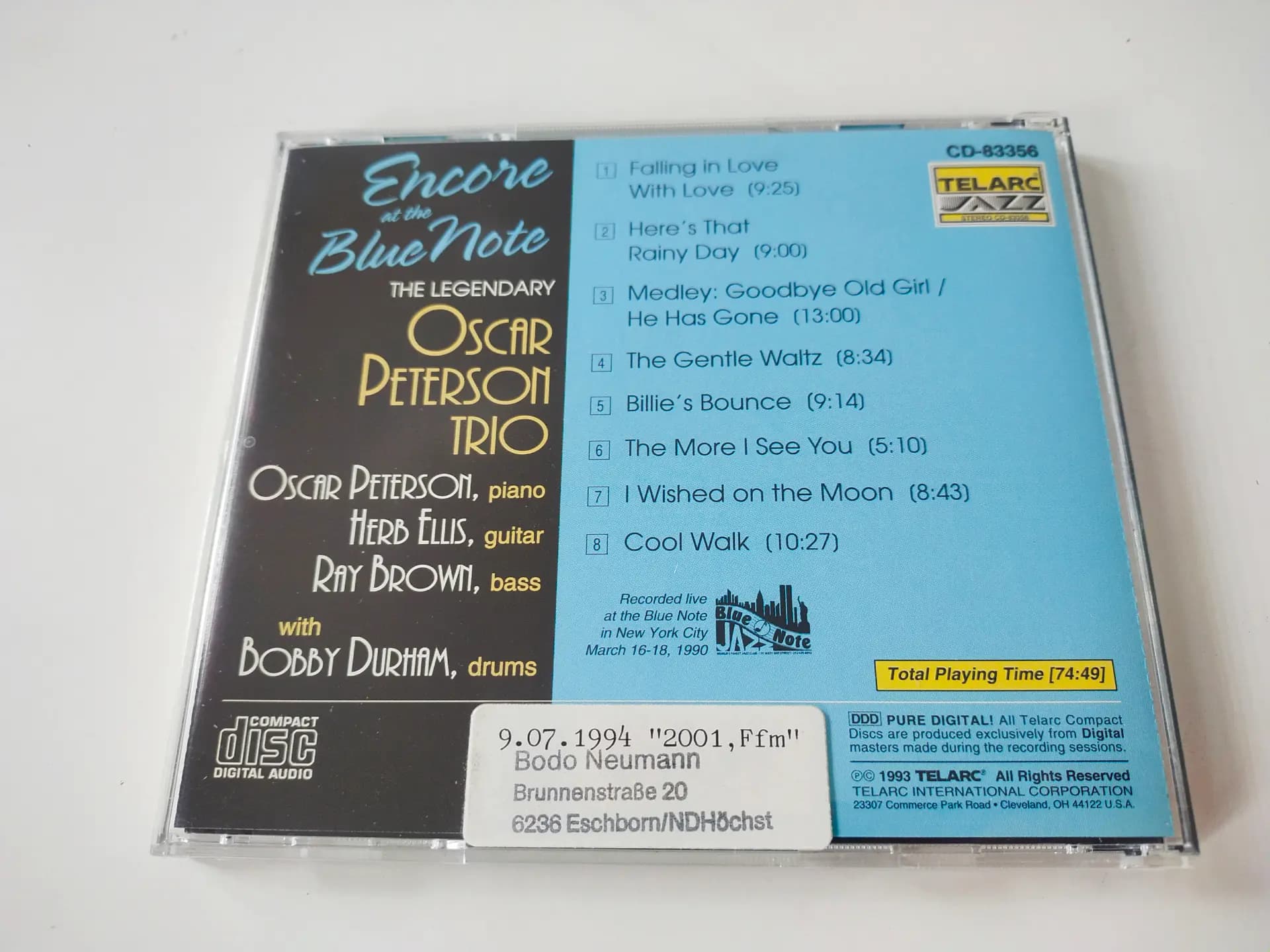 Główne zdjęcie - The Oscar Peterson Trio - Encore At The Blue Note