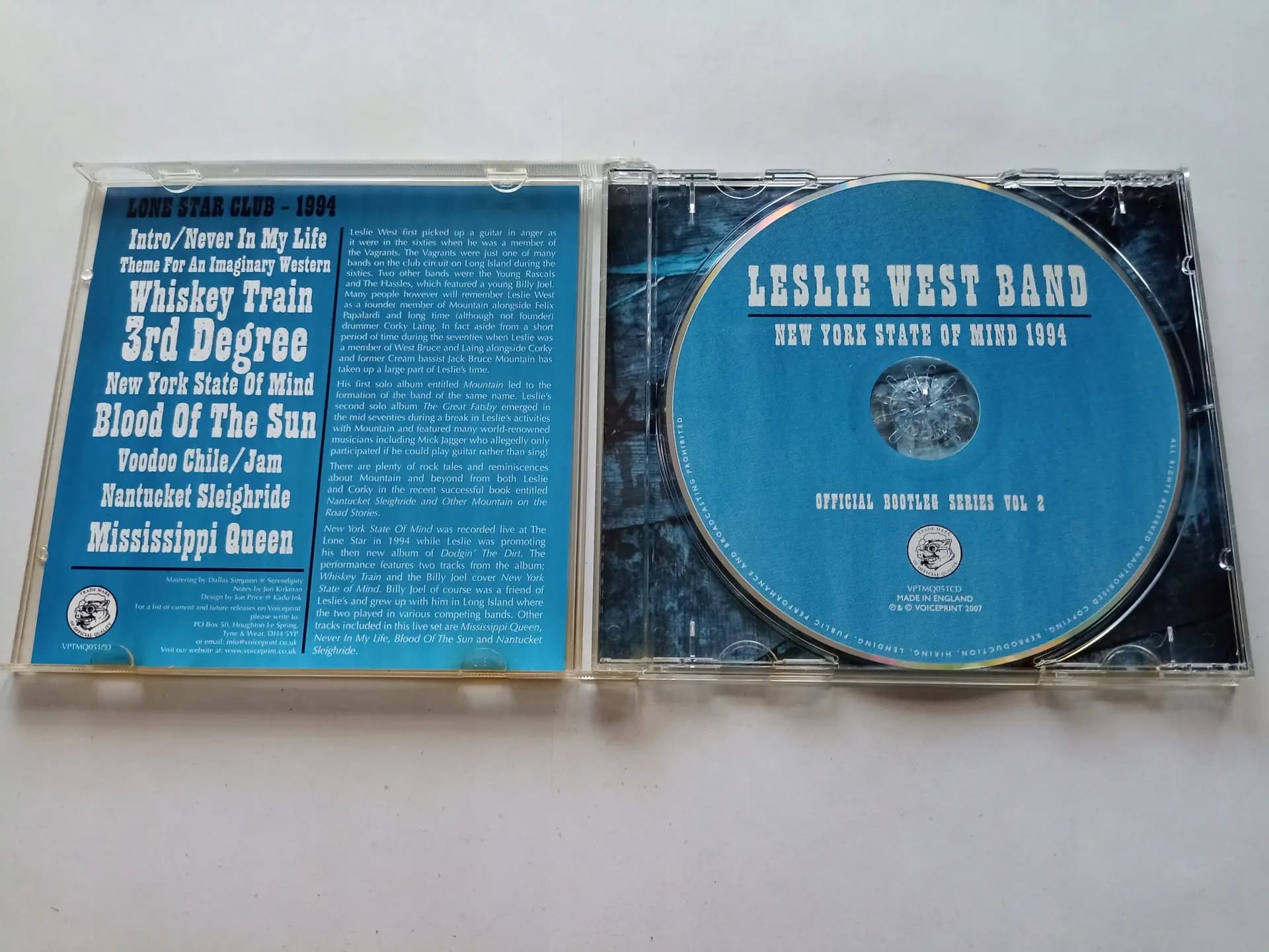 Główne zdjęcie - Leslie West Band - New York State Mind 1994