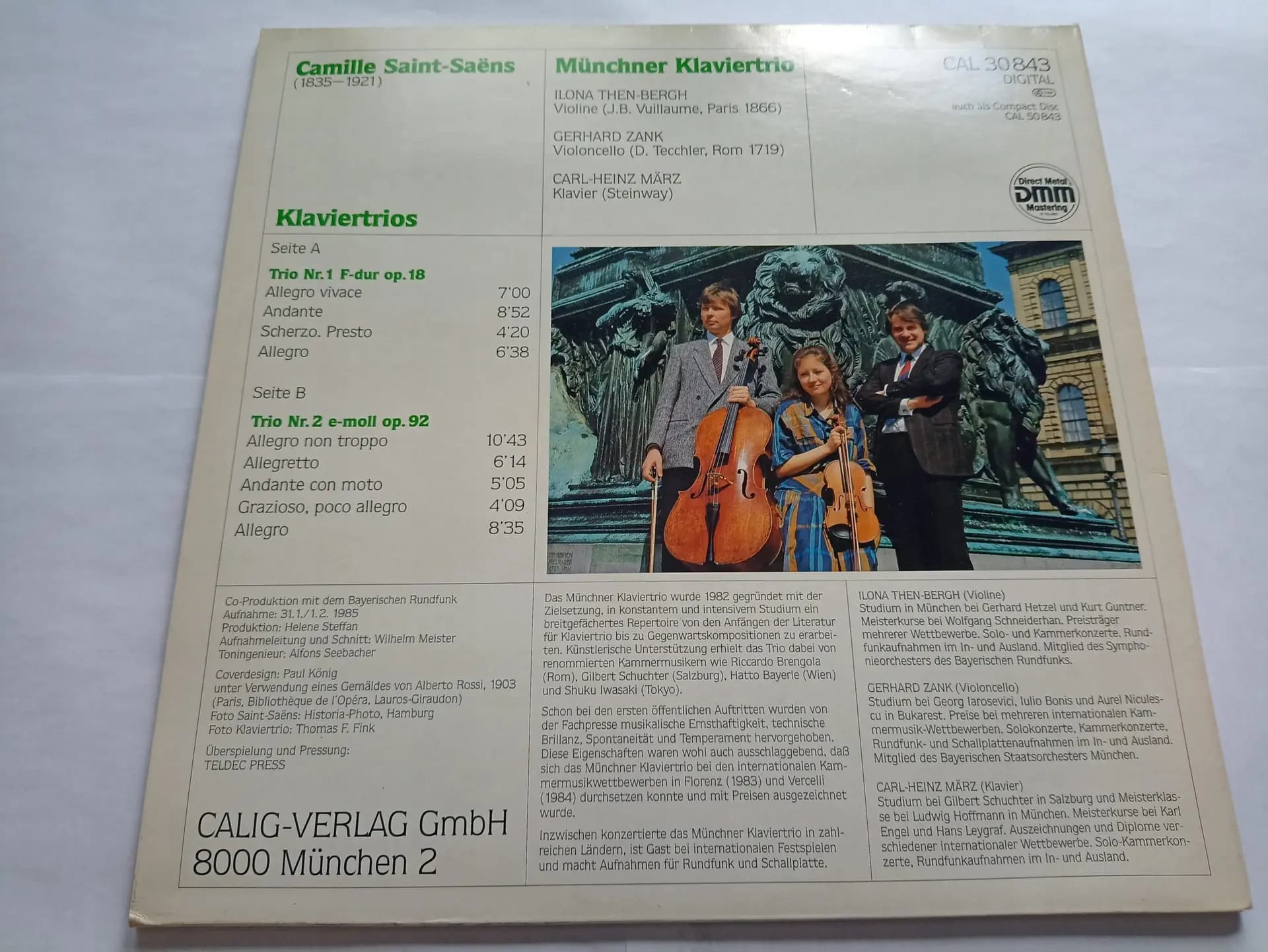 Główne zdjęcie - Camille Saint - Saëns, Münchner Klaviertrio Klaviertrios Nr. 1 Op. 18 / Nr. 2 Op. 92